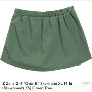 Z by Zella Girls’ "Over It" Skort. Size XL 14-16. Color: Green Tree.